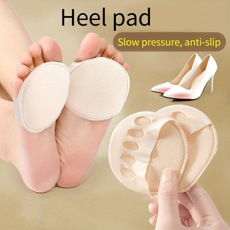 2pcs Five Toes Forefoot Pads For Women High Heels, Half Insoles Absorbs Shock Socks Toe Pad Inserts