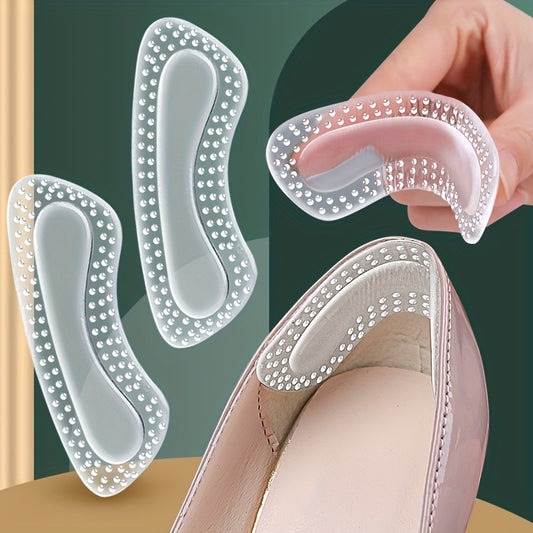 2pcs/4pcs Silicone Invisible Anti-wear Foot Anti-drop Heel Sticker For High Heels, Oversize Adjustment Sticker